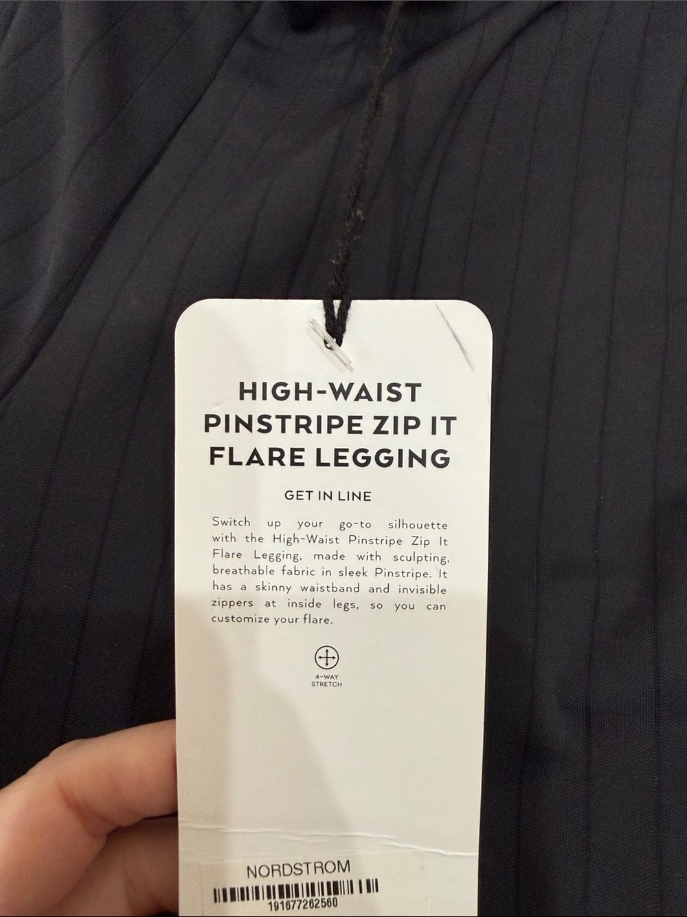 ALO brand new authentic high waist pinstripe zip it flare legging - Picture 2 of 3
